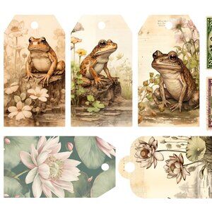 Junk Journal Frog pages